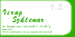 virag szklenar business card